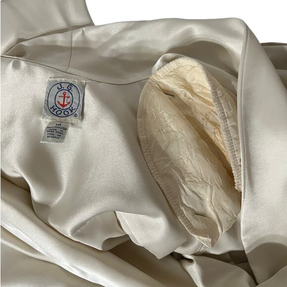 JG HOOK Women’s Plus Size 10 Ivory Double Breasted Blazer Blouse Cuff Sleeve - Picture 7 of 9